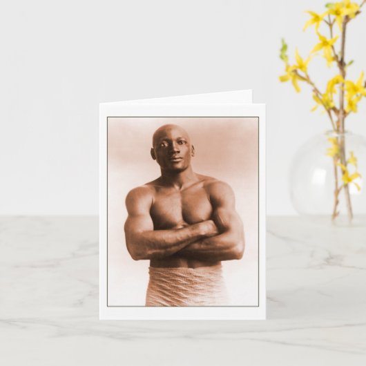 Jack Johnson American Boxer Kaart (Gele Bloem)
