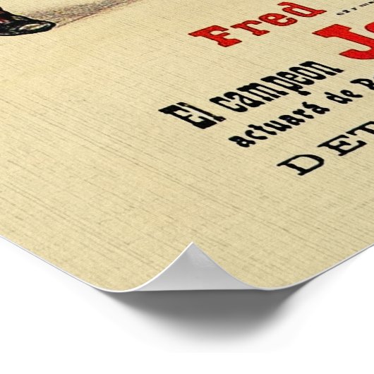  Jack Johnson Arthur Cravan Fight Poster (Hoek)