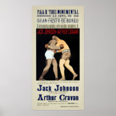  Jack Johnson versus Arthur Cravan Fight Poster (Voorkant)