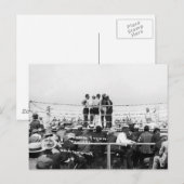 Jack Johnson vs. Fireman Jim Flynn Boxing: 1912 Briefkaart (Voorkant / Achterkant)