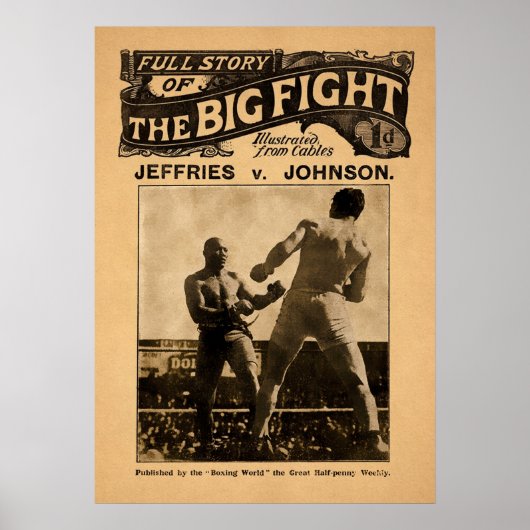 Jack Johnson vs Jim Jeffries Magazine Poster (Voorkant)