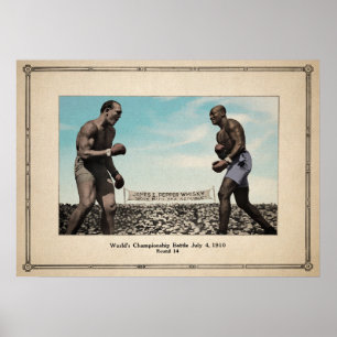 Jack Johnson vs Jim Jeffries Poster
