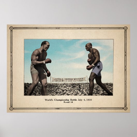 Jack Johnson vs Jim Jeffries Poster (Voorkant)