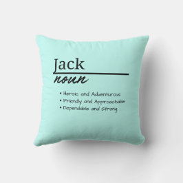 Jack, jongen gepersonaliseerde naam definitie kussen