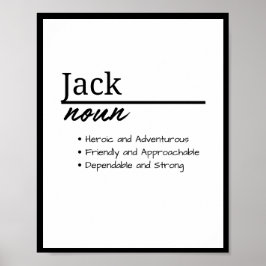 Jack, jongen gepersonaliseerde naam definitie poster