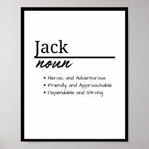 Jack, jongen gepersonaliseerde naam definitie poster