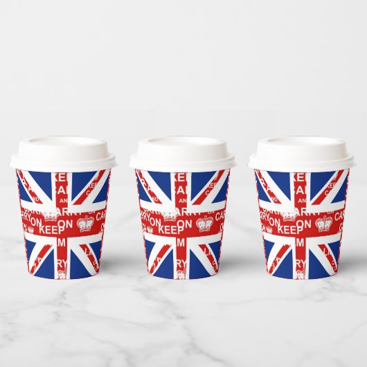 Jack Keep Calm van de UK Union Papieren Bekers (Multi)