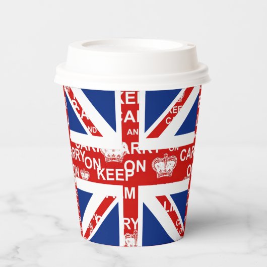 Jack Keep Calm van de UK Union Papieren Bekers (Voorkant)