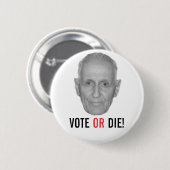 Jack Kevorkian: STEMMING OF STERVEN! Ronde Button 5,7 Cm (Voorkant /achterkant)