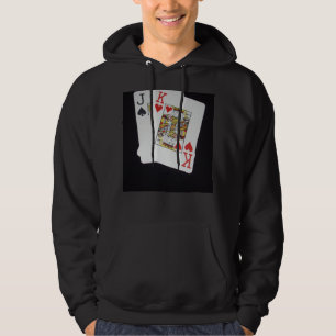 Jack_King,-Poker-Kaarten,_Black_Hooded_Sweatshirt. Hoodie