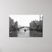 Jack Knife Draw Bridge - Buffalo NL 1899 Canvas Afdruk (Voorkant)