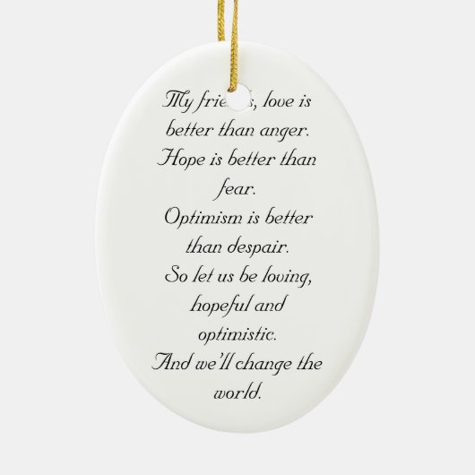 Jack Layton HerdenkingsorMenings Keramisch Ornament (Achterkant)