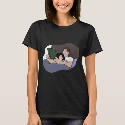 Jack lezend in bed t-shirt (Voorkant)
