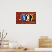JACK Licentie Bord Lettering naam Poster (Keuken)