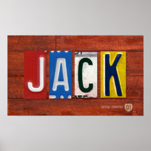 JACK Licentie Bord Lettering naam Poster