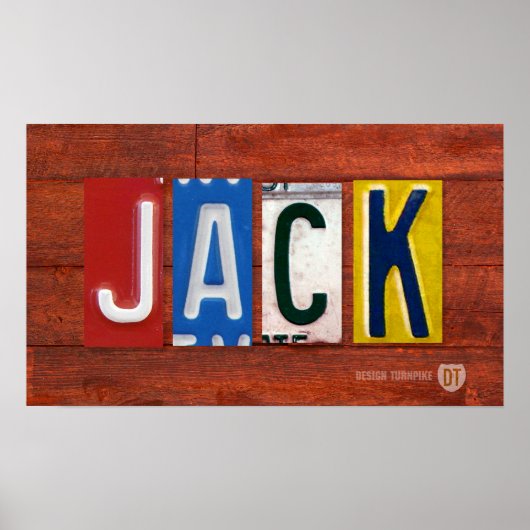JACK Licentie Bord Lettering naam Poster (Voorkant)