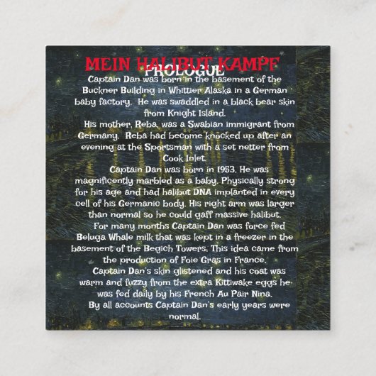 Jack London is het Zee Wolf Captain Dan Whittier A Informatiekaartje (Achterkant)