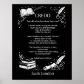 Jack Londons Credo Poster (Voorkant)