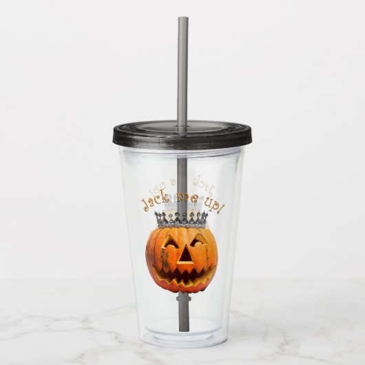 Jack Me Up tijdens Halloween Acryl Drinkbeker (Voorkant)