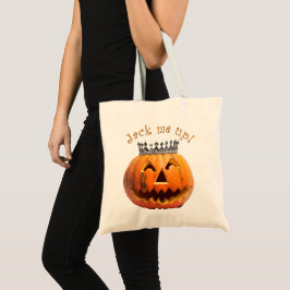 Jack Me Up tijdens Halloween Tote Bag