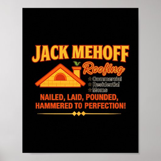 Jack Mehoff Unhinged Dirty Adult Joke Gag Funny Ra Poster (Voorkant)
