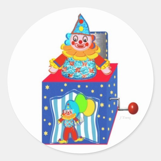 Jack N the Box Ronde Sticker (Voorkant)