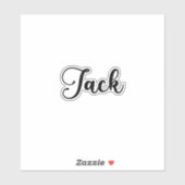 Jack Name - Handgeschreven kalligrafie Sticker (Vel)