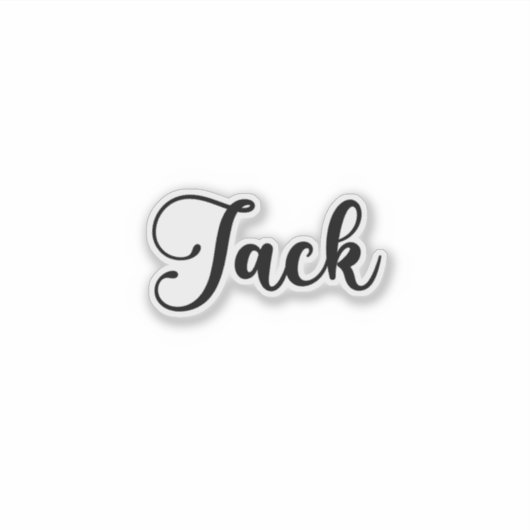 Jack Name - Handgeschreven kalligrafie Sticker (Voorkant)
