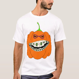 Jack-O-Braces Braces Pumpkin Lantern Halloween T-shirt