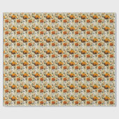 Jack-o-Geest Geel Cadeaupapier (Vlak)