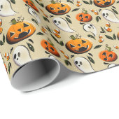 Jack-o-Geest Geel Cadeaupapier (Rol Hoek)