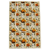 Jack-o-Ghost Geel Medium Cadeauzakje (Voorkant)