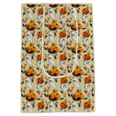 Jack-o-Ghost Geel Medium Cadeauzakje (Achterkant)