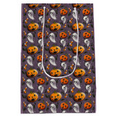Jack-o-Ghost Paars Medium Cadeauzakje (Achterkant)