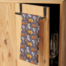 Jack-o-Ghost Paars Theedoek