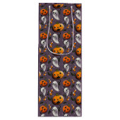 Jack-o-Ghost Paars Wijn Cadeautas (Voorkant)