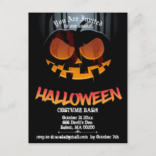 Jack O' Halloween Party nodigt Briefkaart uit