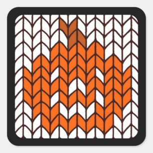 JACK-O-LANTAARN BREIT kleine vierkante Stickers