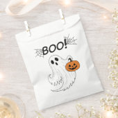 Jack-o'-lantaarn en een witte geest boek Halloween Bedankzakje (Geknipt)