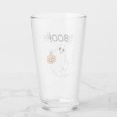 Jack-o'-lantaarn en een witte geest boek Halloween Glas (Achterkant)