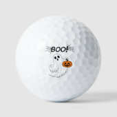 Jack-o'-lantaarn en een witte geest boek Halloween Golfballen (Voorkant)