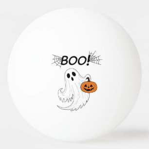 Jack-o'-lantaarn en een witte geest boek Halloween Pingpongbal