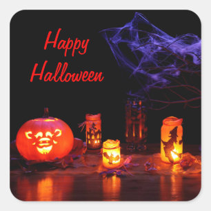 Jack-o-lantaarn en kaarsen Stickers