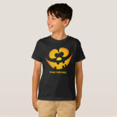 Jack-o'-lantaarn goot gezichten - Happy Halloween! T-shirt (Voorkant volledig)
