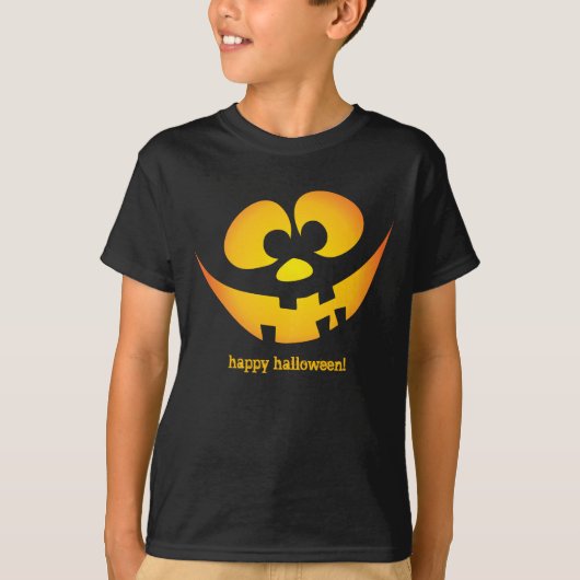 Jack-o'-lantaarn goot gezichten - Happy Halloween! T-shirt (Voorkant)