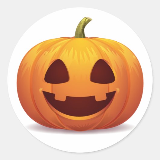 Jack-o-lantaarn Halloween Pumpkin Classic Sticker (Voorkant)