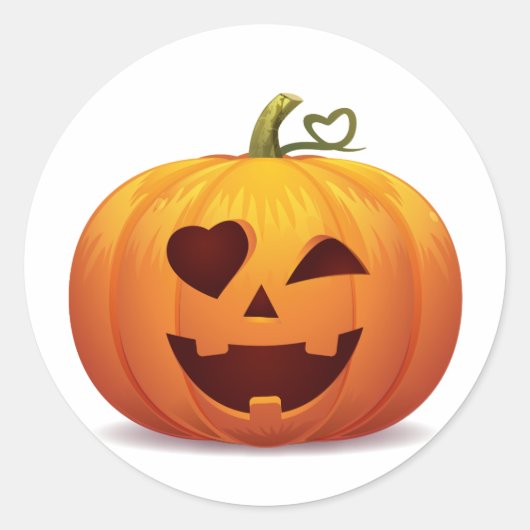 Jack-o-lantaarn Halloween Pumpkin Classic Sticker (Voorkant)