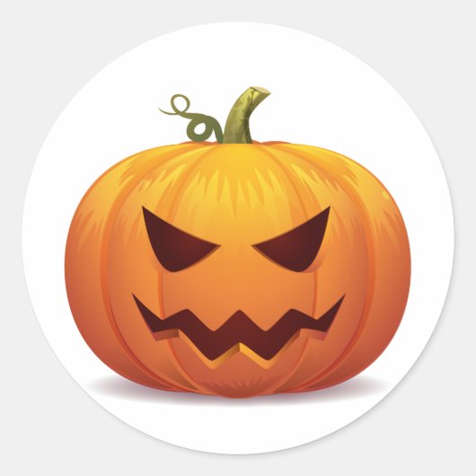 Jack-o-lantaarn Halloween Pumpkin Classic Sticker (Voorkant)