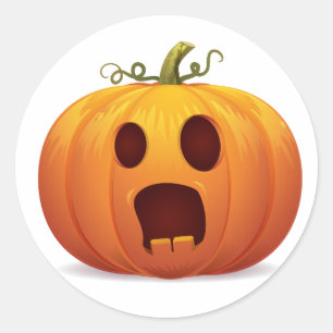 Jack-o-lantaarn Halloween Pumpkin Classic Sticker