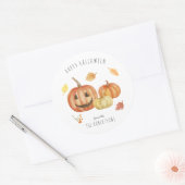 Jack-o'-lantaarn | Happy Halloween Treat Ronde Sticker (Envelop)